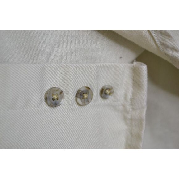 Creekwood Men's XL Tall Khaki Button Down Heavyweight Duck Logo Shirt - Picture 10 of 14